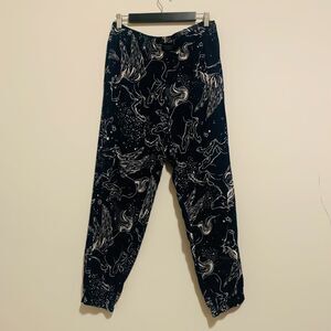 Victoria's Secret Celestial‎ Pegasus Pajama Pants Navy Blue Starry Print Y2K M